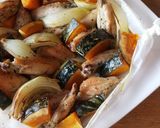 お昼ごはん!手羽中と南瓜のオーブン焼き作り方1写真