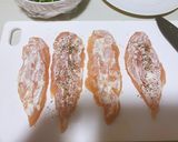 トロッとジューシー！豆苗チーズささみ揚げ作り方4写真