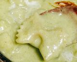 えんどう豆のスープパスタ作り方7写真