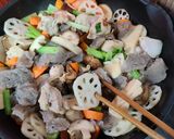 江戸菜の筑前煮作り方3写真