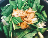江戸菜と新玉ねぎのオイスター炒め作り方7写真