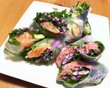 赤みず菜の生春巻き作り方4写真