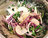 赤みず菜と玉ねぎの★サクサク★かき揚げ作り方3写真