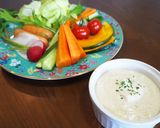 金ごまわさびドレッシングの豆腐ディップ作り方4写真