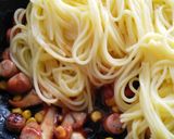 米粉パスタのクリーミーナポリタン作り方3写真