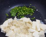 ミートソースで麻婆豆腐風あんかけ焼きそば作り方4写真