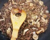 挽肉で豪華に♥️絶品★挽肉ステーキピラフ作り方4写真