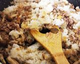 挽肉で豪華に♥️絶品★挽肉ステーキピラフ作り方5写真