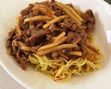 豚肉の細切りとたけのこの焼きそば作り方11写真