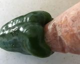 まるごとピーマン肉詰め チーズ入り作り方6写真