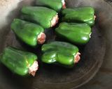 まるごとピーマン肉詰め チーズ入り作り方8写真
