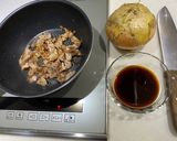 新玉ねぎのステーキ☆カリカリバラ肉添え作り方1写真