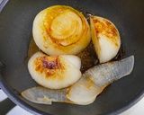 新玉ねぎのステーキ☆カリカリバラ肉添え作り方3写真