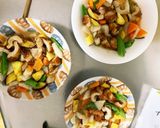 全てレンジ蜂蜜ごま味噌味竹輪青椒肉絲風作り方15写真