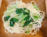 小松菜とツナと麺つゆで簡単和風パスタ作り方7写真
