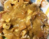 レンジ梅干しカレー豚こまのせドーム蒸し作り方14写真
