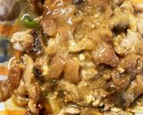 レンジ梅干しカレー豚こまのせドーム蒸し作り方15写真
