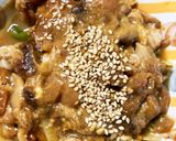 レンジ梅干しカレー豚こまのせドーム蒸し作り方16写真