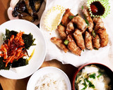 絹さや巻き巻きポークカツマヨカレーソース作り方5写真