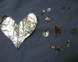 ホイルでお絵かき♪食パンマン＆ハート♡作り方1写真