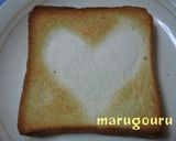 ホイルでお絵かき♪食パンマン＆ハート♡作り方4写真