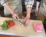 春の彩りコオロギパスタ作り方3写真