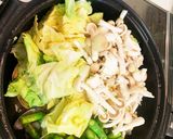 アサリ、キャベツ、しめじ、アスパラ炒め作り方3写真