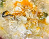白菜と挽肉のサンラータンスープ作り方6写真
