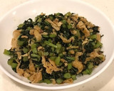 カブの葉とかつお節のごま油炒め作り方4写真