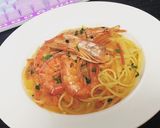赤エビのトマトクリームパスタ作り方8写真