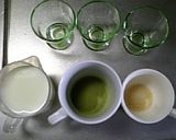 和風♪　ぷるルン抹茶ミルクプリン作り方1写真
