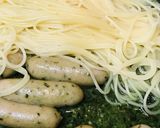 ソーセージ＆ジェノベーゼパスタ作り方3写真