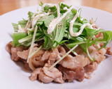 さっぱり♬豚肉と水菜のしょうがポン酢炒め作り方7写真