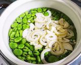 そら豆と古参竹(布袋竹)のお味噌汁作り方3写真