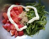 茎わかめサラダとトマトのゴママヨ和え作り方3写真