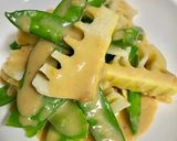 素材が美味しい!筍ときぬさやの味噌だれ作り方2写真