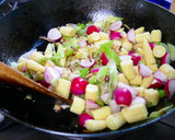 初夏の野菜と厚揚げのカラフル中華うま煮作り方3写真