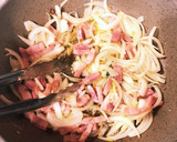 簡単　水菜とお揚げの和風パスタ作り方3写真