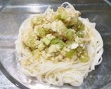 犬ご飯 茄子と鶏のソーメン作り方4写真