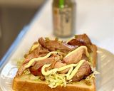 柚子胡椒♪照り焼きチキンのオープンサンド作り方8写真