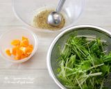 水菜とオレンジのサラダ。作り方1写真
