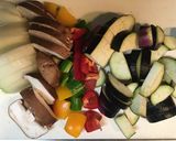 夏野菜達x豚コマオイソ炒め♪(´ε｀ )作り方2写真
