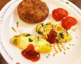 パンケーキ用フライパンでミニ野菜オムレツ作り方6写真
