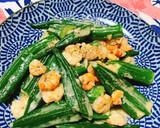 簡単すぐ完成♪絶品オクラエビマヨ炒め作り方4写真