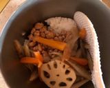 納豆とレンコンきんぴらのご飯作り方2写真