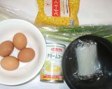中華コーン春雨スープ♪簡単卵コンソメ作り方1写真
