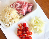 簡単おつまみ♪豚肉のさっぱりトマトマリネ作り方1写真