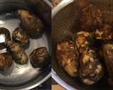 豚小間切れ肉と里芋と舞茸と九条ネギの煮物作り方1写真