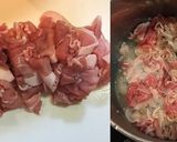 豚小間切れ肉と里芋と舞茸と九条ネギの煮物作り方2写真
