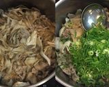 豚小間切れ肉と里芋と舞茸と九条ネギの煮物作り方4写真